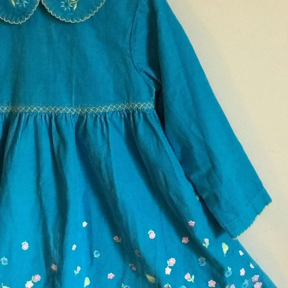 1980’sVintage Toddler Swiss Flower appliqué dress